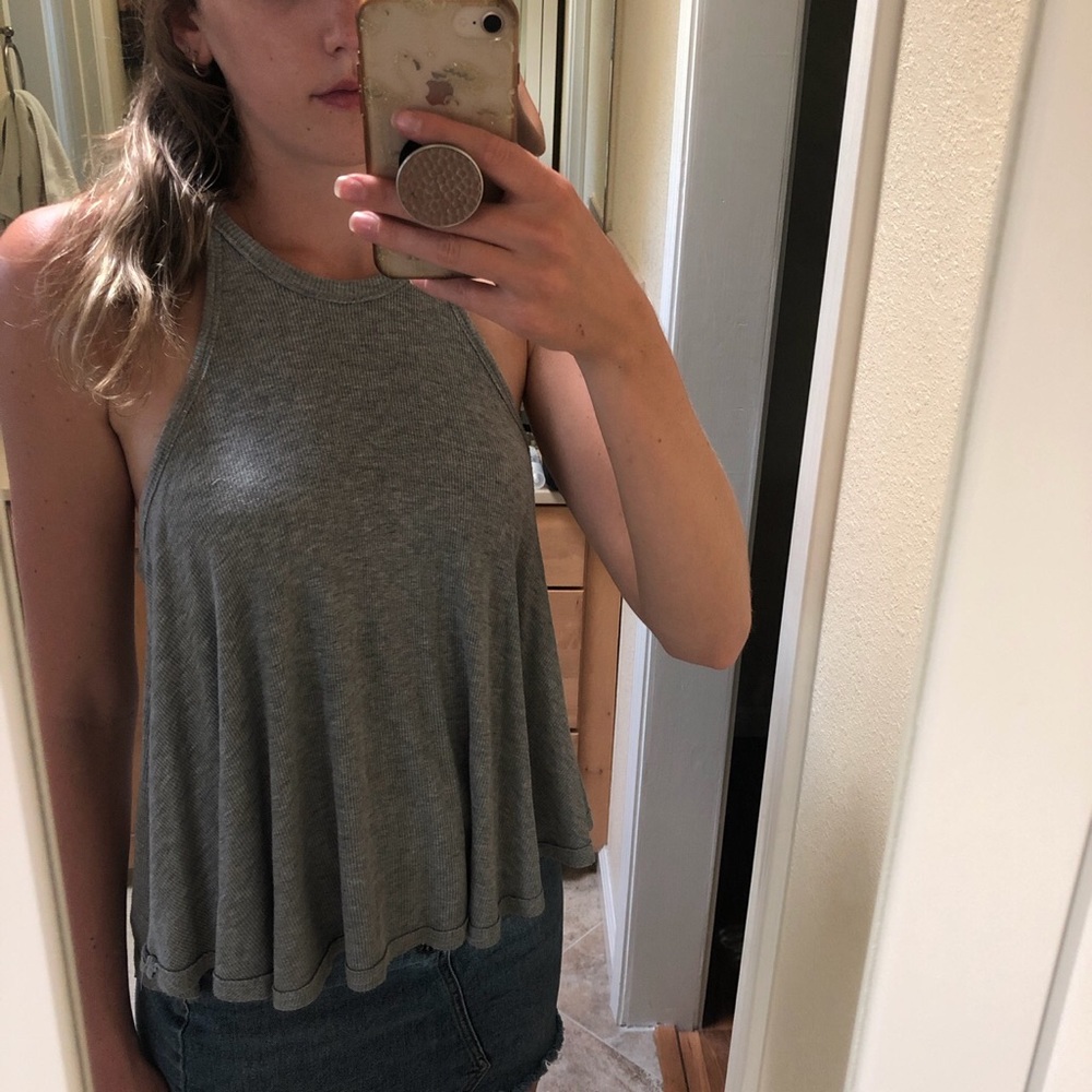 High Neck Flowy Top